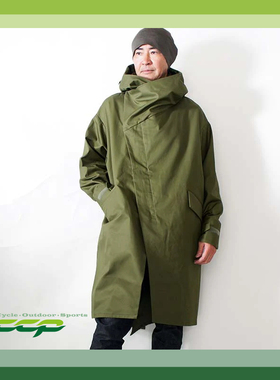 CCP 户外山系宽松长款外套连帽 骑行机能风衣 休闲派克大衣