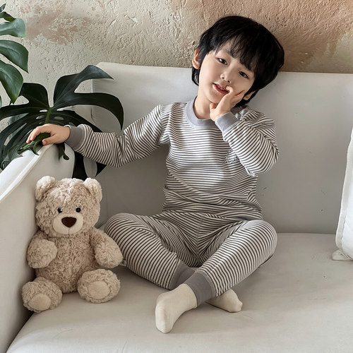 A类绵羊毛桑蚕丝套装男女宝宝保暖内衣