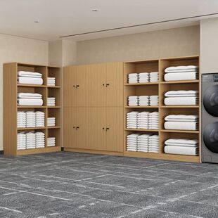 酒店布草柜带锁宾馆客房健身房收纳柜公寓民宿储物柜足浴店更衣柜