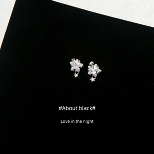 五角星型锆石钛钢耳钉耳骨钉耳蜗钉免摘养耳洞耳饰品 星河