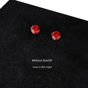 斯嘉丽红华子爆闪316L钛钢耳钉耳垂钉耳骨钉 吸血鬼