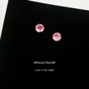 锆石爆闪夹心玫瑰切养耳316L钛钢耳钉耳骨钉耳蜗钉 红玫瑰