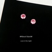 红玫瑰 锆石爆闪夹心玫瑰切养耳316L钛钢耳钉耳骨钉耳蜗钉