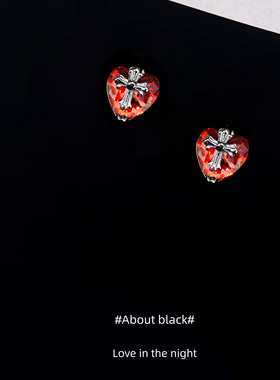 Ab | 修道院 | 红色锆石爆闪免摘316L钛钢耳钉耳垂钉耳骨钉耳蜗钉