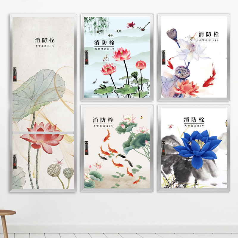装饰遮挡消防栓消火栓贴纸美化图片