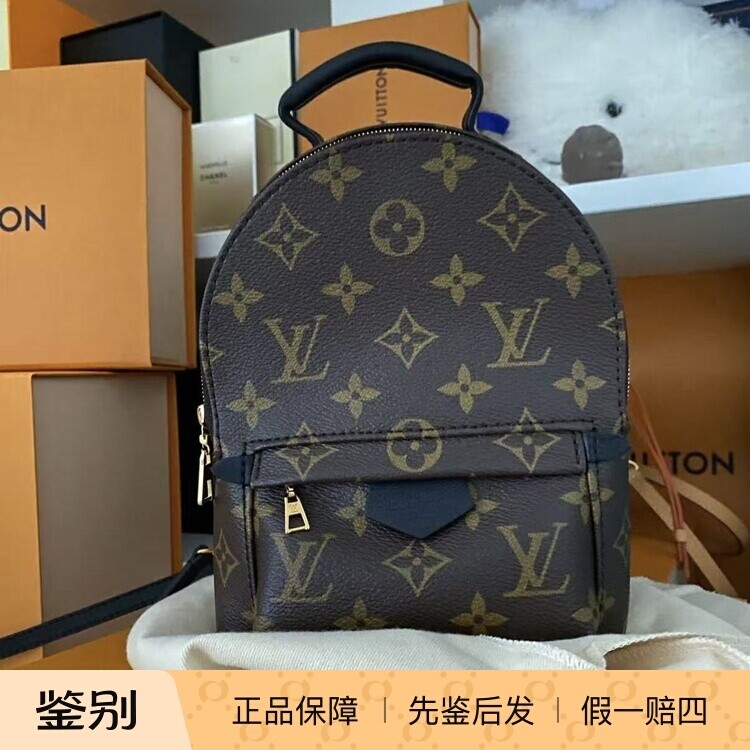 LV路易威登老花mini双肩包女士复古小背包