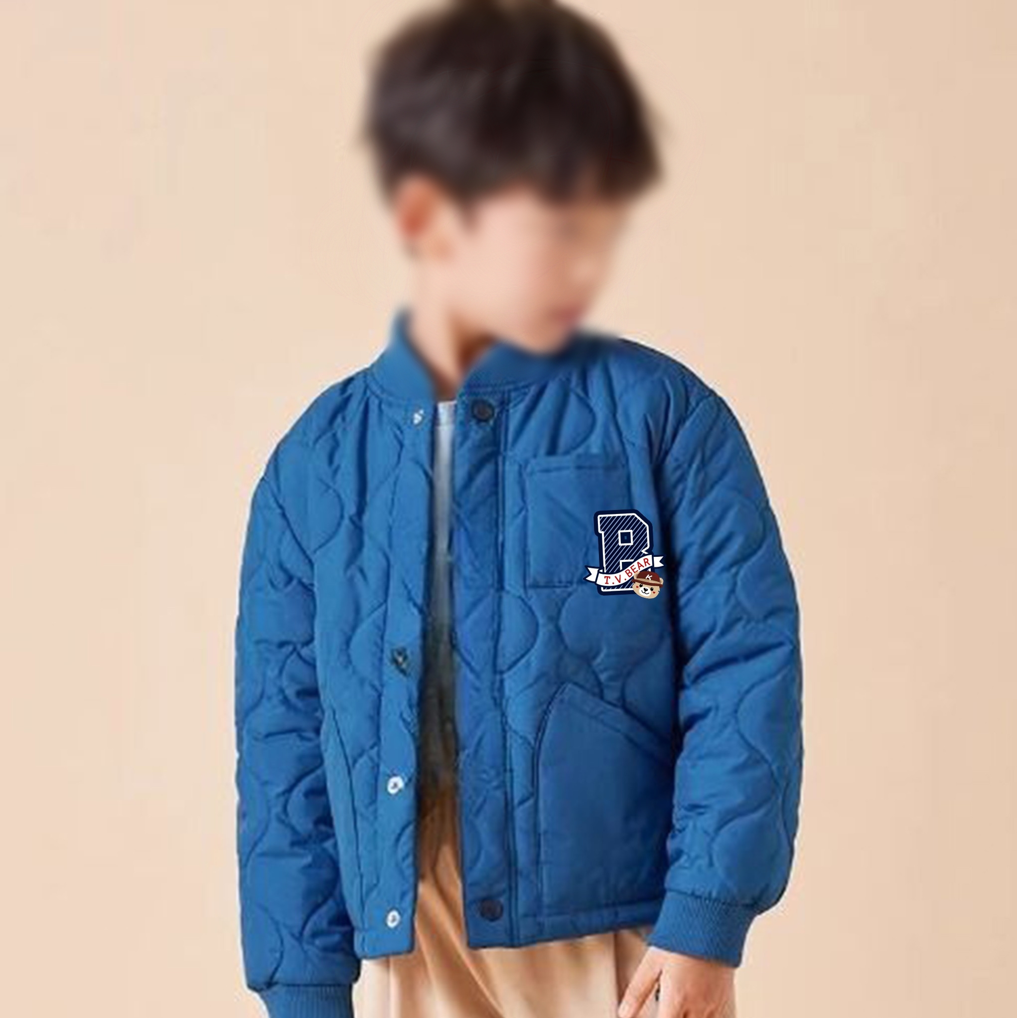 chris童装25秋冬新款男童棉服中大童装立领韩版加厚休闲外套棉衣