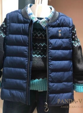 chris童装25秋冬新款男童马甲背心加厚中大童保暖百搭坎肩洋气潮