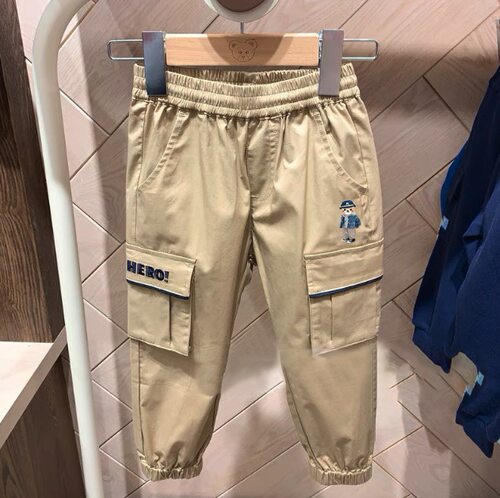 chris童装26春秋新款男童工装裤中大童装束脚休闲裤薄款休闲长裤