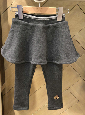 chris童装2026冬季新款女童中大童装加绒打底裙裤休闲时尚洋气潮