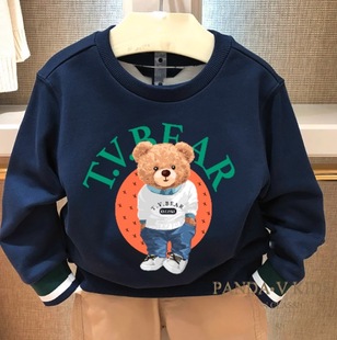 棉卫衣中大童韩版 男童装 洋气潮上衣外套 2025春秋新款 chris童装