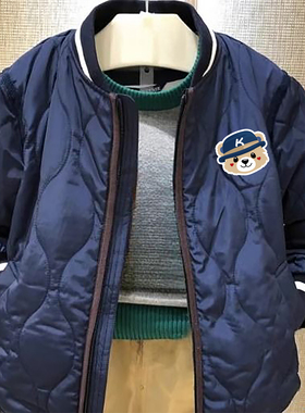 chris童装2026秋冬新款男童棉服中大童装棉衣儿童休闲百搭外套潮