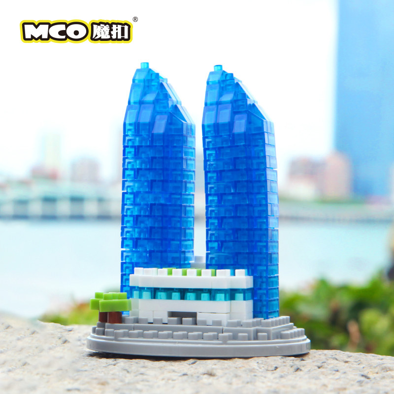 mco/魔扣厦门建筑的故事小颗粒益智拼接积木男孩女孩迷你世界玩具