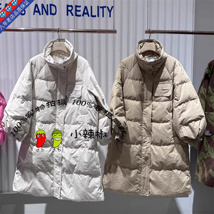 衣播2023冬季新款中长款羽绒服小个子轻薄外套BDQ4RD0920轻松周末