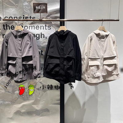 播女2025春季新款连帽工装短外套女宽松夹克上衣BDS1WD1162醒春集