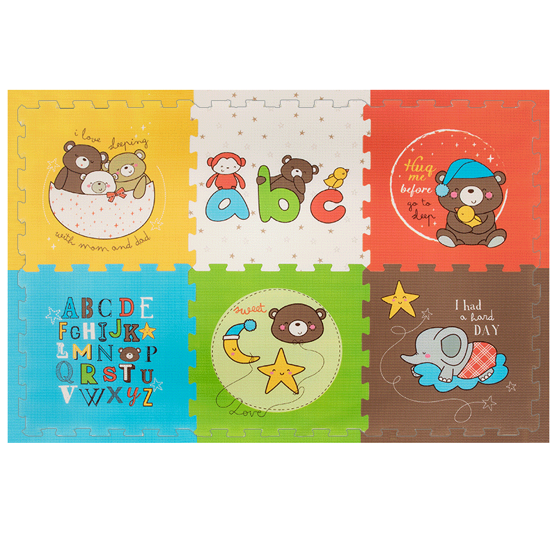 工厂发货-老爸评测检测合格epe拼接地垫爬爬垫爬行垫6片新版