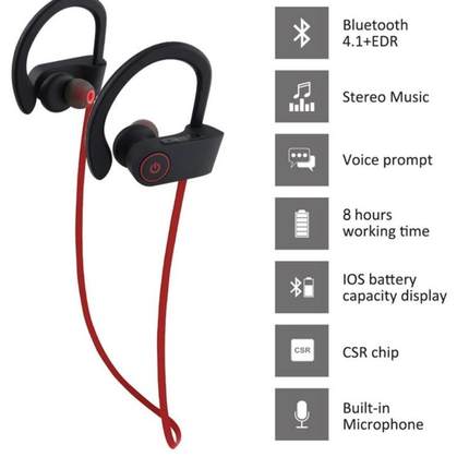 new products u8 sports bluetooth earphone headset fr hip-hop