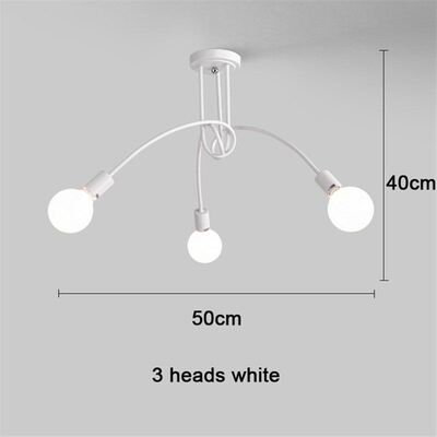 DARHYN Nordic Modern Creative Curve Chandeliers Wrought Iron