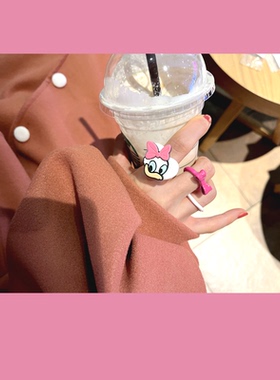 新品精致爱心戒指日韩卡通