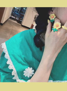 绿森林女亚克力韩国风透明