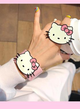 猫咪粉色甜美少女手镯INS漫感