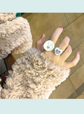 green戒指绿森林滴油复古女