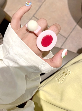 其他女亚克力日韩夸张戒指