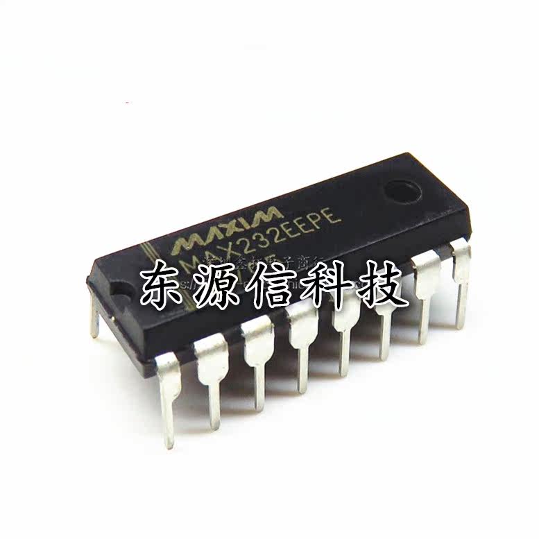 MAX232EEPE MAXIM 全新国产 直插DIP-16 双组RS-232收发器