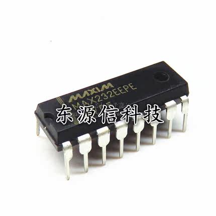MAX232EEPE MAXIM 全新国产 直插DIP-16 双组RS-232收发器
