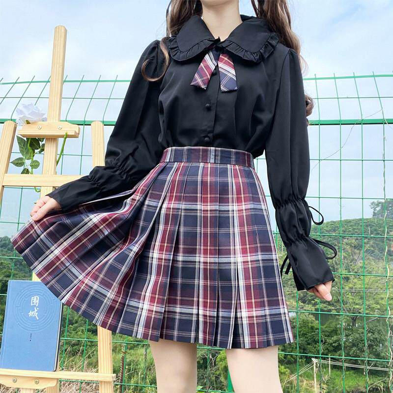 秋季日系软妹花边洛丽塔内搭娃娃领长袖白衬衫女羊腿袖上衣