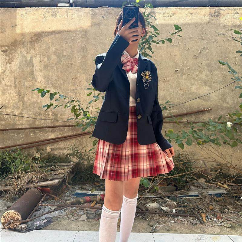 学院风女学生制服JK西装基础款秋冬季西服外套套装演出服校服班服