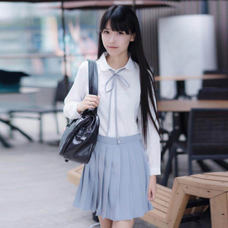 日系jk制服衬衫女套装夏季学院风班服校服软妹百褶裙学生装演出服