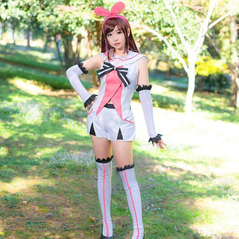 虚拟YouTuber人工智能Kizuna Ai绊爱服水手服cosplay服装一件代发