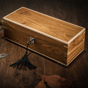 夭桃(饰品)非洲花梨木纯实木质首饰盒珠宝收藏收纳盒双层带锁