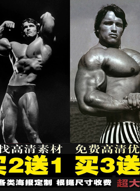阿诺施瓦辛格海报健美先生肌肉男明星健身宿舍挂画墙贴壁纸装饰画