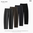 新款秋冬休闲裤云朵空气棉裤宽松显瘦弯刀裤男士长裤直筒运动卫裤