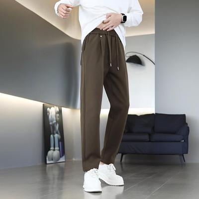 2026秋季新款休闲裤男士柔软宽松直筒长裤垂感斜纹星空呢显瘦西裤