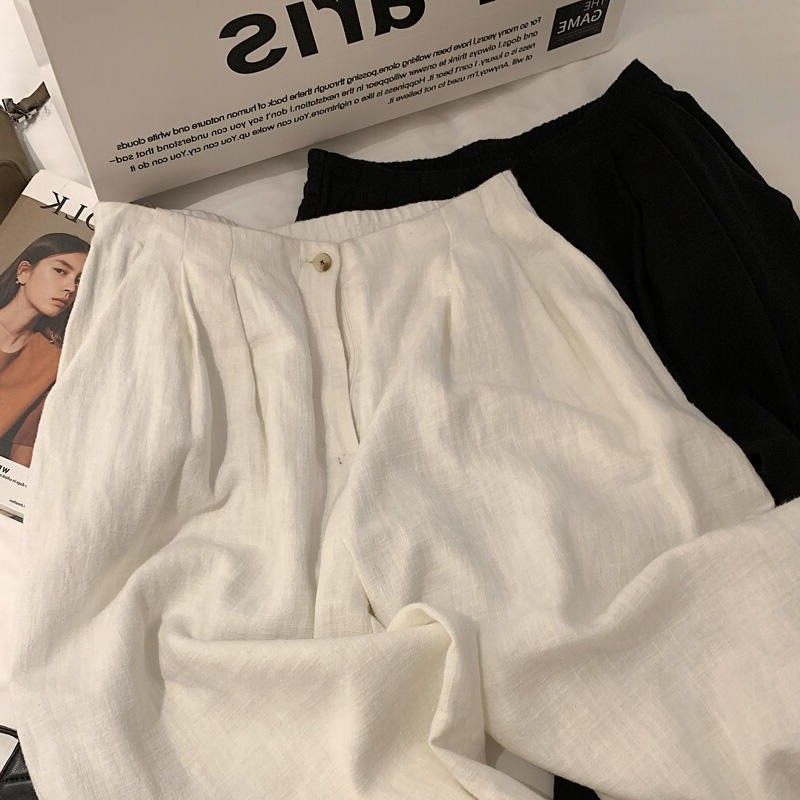 秋季特大码300斤薄款棉麻阔腿长裤宽松百搭休闲显瘦男女情侣慵懒2,男装,休闲裤,淘宝优惠券,粉丝福利购,淘宝优惠卷