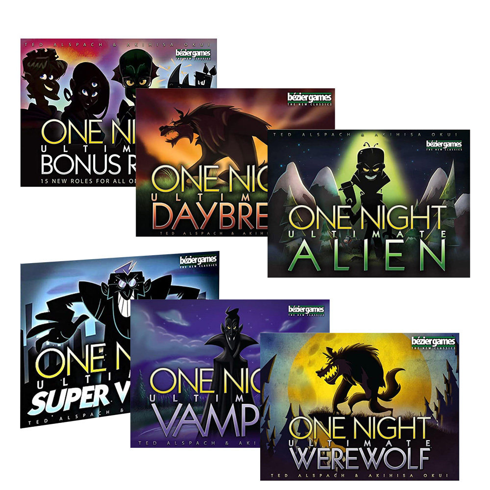board game one night ultimate werewolf, daybreak, vampire