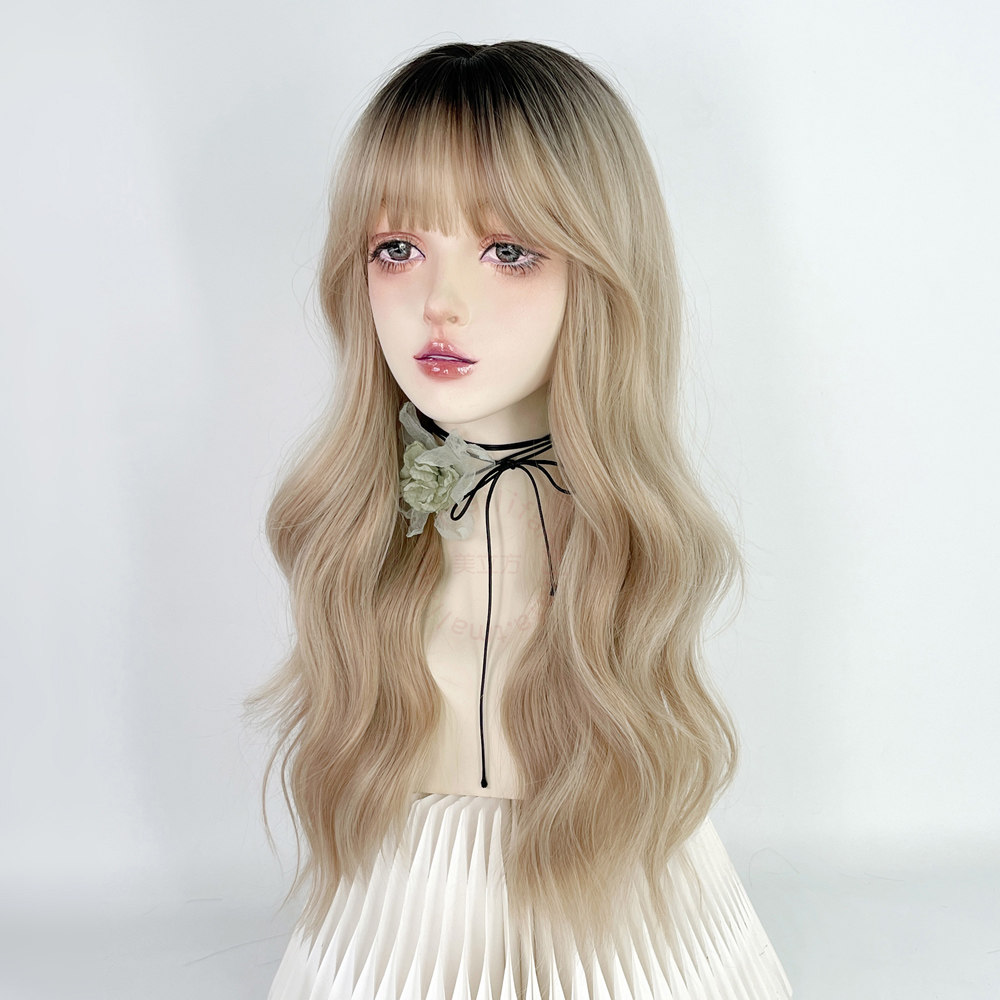 金色假发卷发全头套女金发长发欧美砂金lolita大波浪cos万用头发