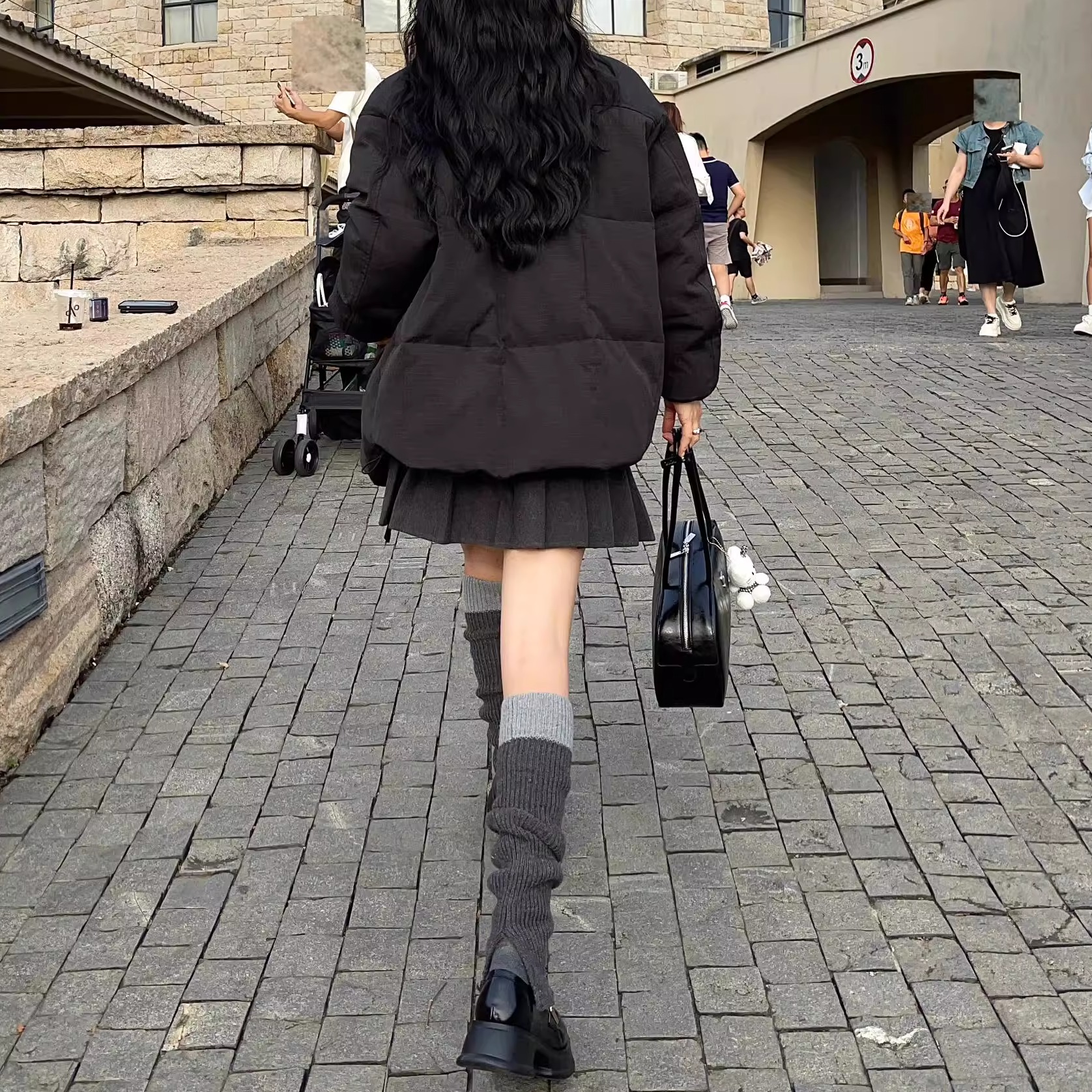 千禧年y2k针织袜套辣妹jk腿套