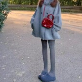 秋冬圆点连裤 潮 显瘦打底袜美腿连袜裤 袜棉质带脚跟打底裤 袜修身