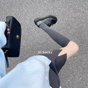 压力瘦腿小腿袜黑白灰色过膝袜长筒袜子女棉中筒及膝袜显瘦堆堆袜