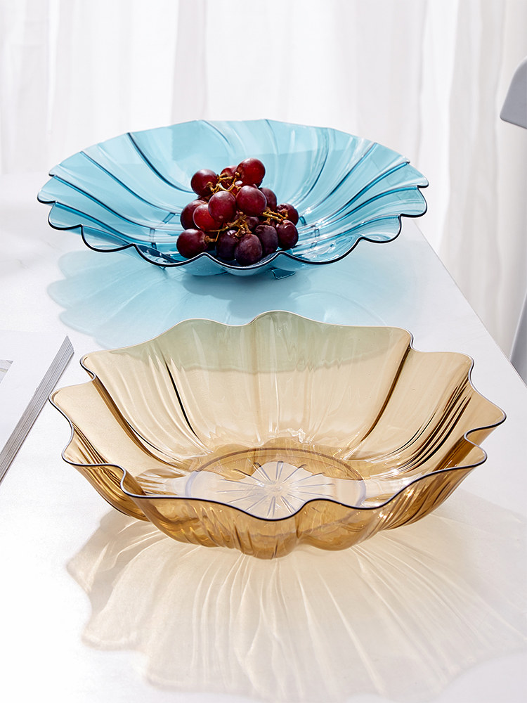 Acrylic fruit plate Light luxury living room household fruit plate Snack box Modern simple office storage candy plate