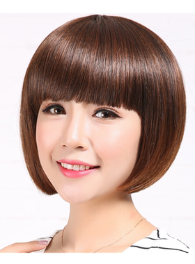 学生修脸bobo头逼真假发女短发