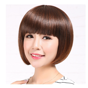 学生假发时尚波波头假发女短发修脸bobo头齐耳女士短直发逼真发型