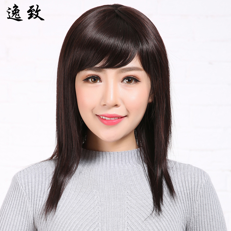 新款防真头皮女士中老年人假发
