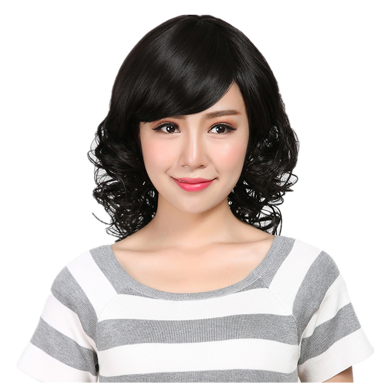真发假发女短发中老年卷发蓬松