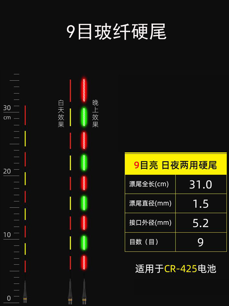 无铅灵顿拖底钓法电子两用夜光浮漂不自立标坑老滑口回锅青鱼黑鲩