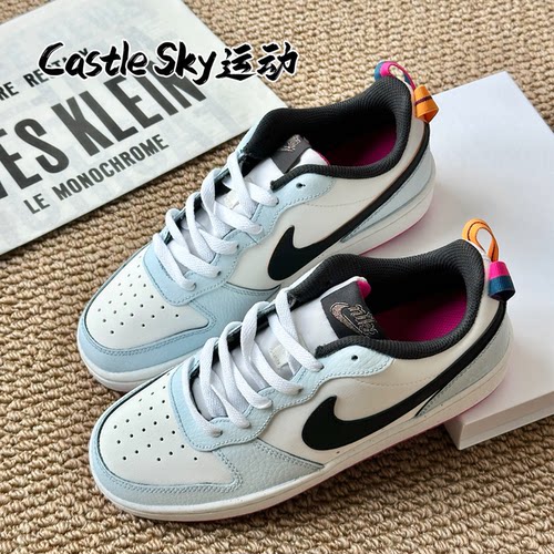 定制NikeCourt白日蓝梦低帮板鞋